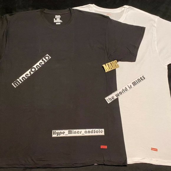 Supreme SS17 Hanes Tagless Small Box Logo Tee Shirt 1 T-SHIRT ONLY